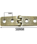 Pro Grade Antique Bronze Folding Butt Hinges With Matching Screws For Doors Cabinets And Jewelry Boxes Straight Up Durable Zinc Alloy Vintage Hardware Slick Swing, 58mm x 13mm hinge dimensions.
