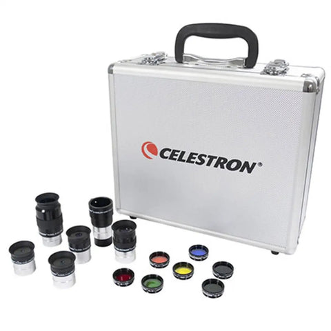 NexStar Evolution 9.25 Schmidt Cassegrain Telescope With Integrated WiFi And Deluxe Accessory Kit case and eyepieces.