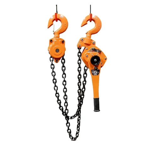 Solid Hand Operated Chain Hoist With 1.6 Ton Lifting Power And 15 Meter Lift Height for heavy lifting in garages.