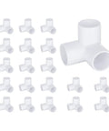 20 Pack One Half Inch Three Way PVC Fittings Elbow for DIY Projects, Furniture Grade Pipe Connectors, 0.84 Inch OD, Schedule 40