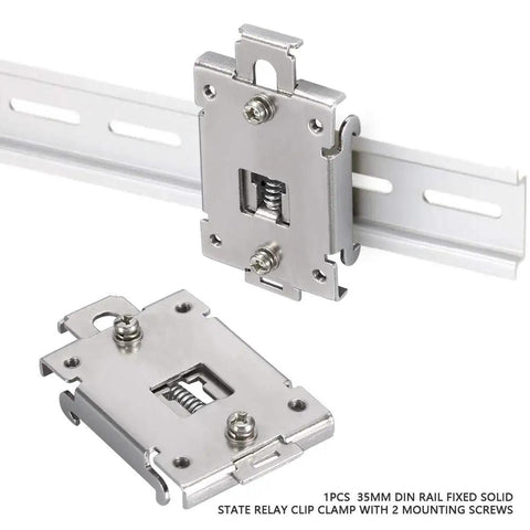 35mm Din Rail Mounting Clip Kit Stainless Steel Heavy Duty Fixed Bracket For SSR Relays Contactors And Circuit Breakers Easy Install