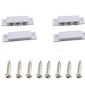 2 Sets Magnetic Door Contact Reed Switch Kit NC NO COM With Mounting Screws Compact 55x12x11 mm White ABS Housing