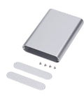 DIY Friendly Lightweight Aluminum Project Box Enclosure With Matte Silver Sandblasted Finish, Heavy Duty Oxidation Treated Case For Circuit Boards, PCB Wiring And Electronics Projects, Industrial Equipment Use, open with screws and covers