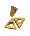Gold Carbide Inserts For External Turning TCMT16T308 TCMT32.52 10 Piece Pack CVD coated for steel and cast iron.