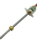10mm Lead Linear Screw Stepper Motor With 50mm Stroke Slide Nut Assembly DC 5V 2 Phase 4 Wires Gear Driven Actuator close up view