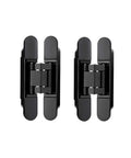 2 Pack Hidden Door Hinges 180 Degree Swing Heavy Duty 265 Lb Load Bearing For Seamless Cabinet Doors And Hidden Bookcase Doors 9.45 Inch Zinc Alloy Black