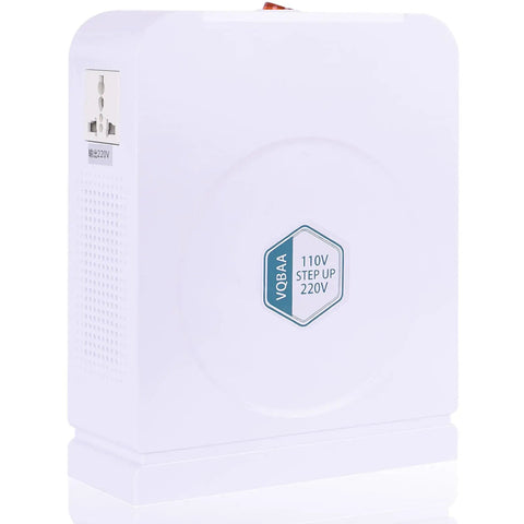 Step Up Transformer 110V To 220V Power Converter 3000 Watts Dual 220V Sockets For 220V Gear Lets You Run Two Devices At Once Without Overloading Keep Load Under Eighty Percent For Safe Use In Home Or Travel.