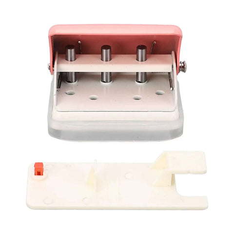 Three Hole Punch Handheld Paper Puncher With Five Sheet Capacity And Alignment Posts For B5 A5 A4 A6 A7 Sized Papers