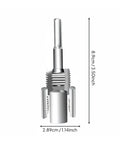 Pipe Threader Attachment For Drill Aluminum Threading Tool Bit Adapter For PVC And PPR Conduits Quick Thread Repair And Leak Fix Turn Your Drill Into A Pro Pipe Maintenance Kit For Home DIY, 8.9cm x 2.89cm