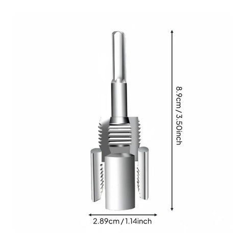Pipe Threader Attachment For Drill Aluminum Threading Tool Bit Adapter For PVC And PPR Conduits Quick Thread Repair And Leak Fix Turn Your Drill Into A Pro Pipe Maintenance Kit For Home DIY, 8.9cm x 2.89cm