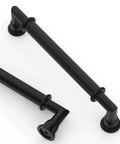 Matte Black 5 Inch Cabinet Handles Set 10 Pack Heavy Duty Solid Metal Kitchen Cabinet Pulls For Cupboards And Drawers Rustproof Anti Corrosion