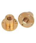 Tough As Nails T20 Lead Screw With Right Left Threads And Secure Nut For Slick 3D Printer And Cnc Gantry Upgrades Built Durable Stainless Steel Construction For Smooth Run Every Time, brass flanges with threaded holes.