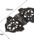 Snag The Goods On These Rad Antique Lace Hinges 10 Piece Set Zinc Alloy With Mounting Screws Gray 53 X 28 Mm displayed showing intricate design.