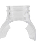 Transparent PVC snorkel mouthpiece replacement for regulators and scuba gear with comfort fit, lightweight and durable design.