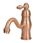 Copper Single Hole Bathroom Basin Faucet, Solid Brass Mixer Tap For Hot And Cold Water, Drip Free Ceramic Cartridge, Durable Brass Construction, Easy Install Bathroom Sink Fixture