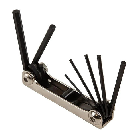 Folding Hex Key Set With Seven Keys In Metric Sizes Two Positions For Extra Leverage Right Angle Or Straight Out