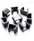 Outdoor Patio Wicker Furniture Clips Set For Rattan Sofas, Sectional Fasteners, 10 Pack in a circular arrangement
