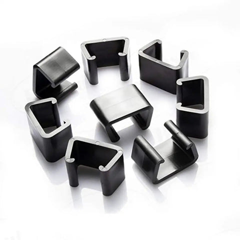 Outdoor Patio Wicker Furniture Clips Set For Rattan Sofas, Sectional Fasteners, 10 Pack in a circular arrangement