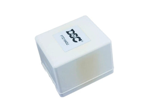 White casing of a Power Supply Transformer 16.5VAC 40VA, Works With 120VAC 60 Hz Systems, shown in a side view