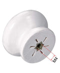 Five Piece White Wooden Cabinet Knobs For Kitchen Drawers And Cupboard Doors, Decorative Round Furniture Pulls With Included Screws, A quick look at a white knob with M4 screw fitting.