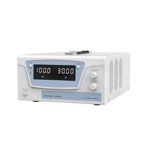 Beefy Lab DC Power Supply 0-30V 0-100A 3000W Switching 220V Built For Pros With Stable Voltage And Current Regulation Over Current And Over Voltage Protection Ideal For Test Benches And Electronics Projects front view with digital display