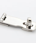 Direct replacement boat door latch, marine-grade stainless steel, side view.