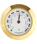 38mm Round Glass Analog Hygrometer With Probe For Humidors Guitars And Violins Mini Humidity Meter Must Have For Accurate Readings And Moisture Monitoring Of Instruments And Other Moisture Sensitive Gear gold round dial