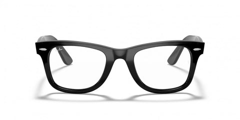 Unisex RX4340V Wayfarer Ease Prescription Eyewear Frames Black Demo Lens 50mm Rx Ready Square Eyeglasses