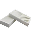 1 Pair White Micro Cabin Air Filters For Bmw X3 F25 X4 F26 64119237159 stacked showing clean white design and pleated structure.