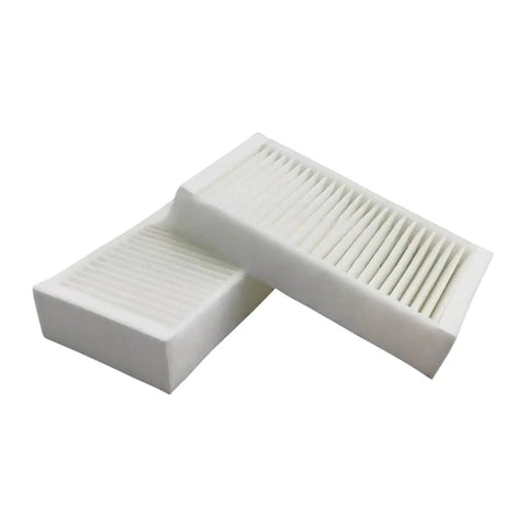 1 Pair White Micro Cabin Air Filters For Bmw X3 F25 X4 F26 64119237159 stacked showing clean white design and pleated structure.