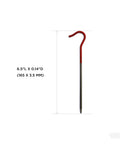Ultralight Titanium Shepherds Hook Tent Stakes Pack Of 6 With Fluorescent Orange Heads 6.5 Inch Long 0.14 Inch Diameter Model T117