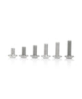 Knockout Three Hole Bike Cleat Screws 14 Mm Stainless Steel T25 Torx Drive Fits SPD SL Keo Delta Pedals Six Pack, showing various screw sizes.