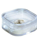 Slick Elastic Membrane Box For Watch Parts 39 x 39 x 17.8mm Transparent Storage Tray For Small Components Jewelry Horology