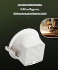MXJCKSOQ 2 Pack LED Recessed Retrofit Downlight with powerful heat dissipation design and white aluminum housing.