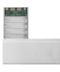 Slick 8 Slot 18650 Battery Holder With Usb C Fast Charging And Crisp Lcd Display, opened showing internal slots and circuit board.