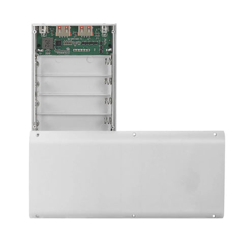 Slick 8 Slot 18650 Battery Holder With Usb C Fast Charging And Crisp Lcd Display, opened showing internal slots and circuit board.
