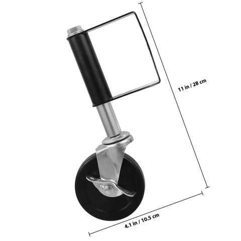 Beefy Heavy Duty Adjustable Gate Wheel With Rubber Caster And Iron Plate For Commercial And Residential Fence Gates Smooth Easy Movement And Shock Absorbing Support With Quiet Operation 70kg Load