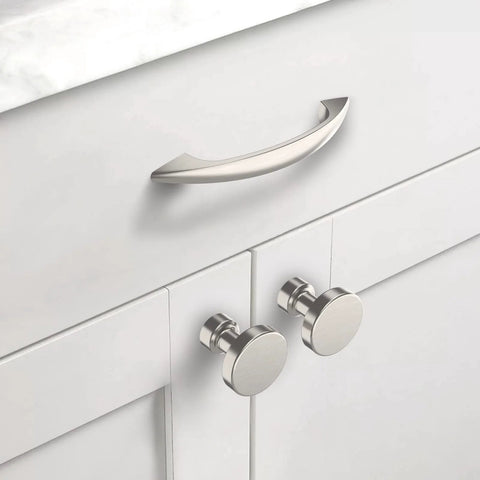 10 Pack 3 Inch Cabinet Handles Brushed Satin Nickel Zinc Alloy Pulls For Kitchen Cabinets