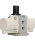 Gas Booster Pump For Industrial Air Systems, Pneumatic Booster Valve That Doubles Inlet Pressure Up To 2x, Integrated Cylinder Design