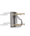 Side view of 2 Pack Stainless Steel Wall Hooks For Dog Leashes Enclosed Parking Hook Wall Mounted With Screws For Easy Lead Management.