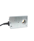 Kick Ass Modulating Damper Actuator 10 Nm Torque powered by 24 Volt AC DC current, showing rear connector and metal casing.