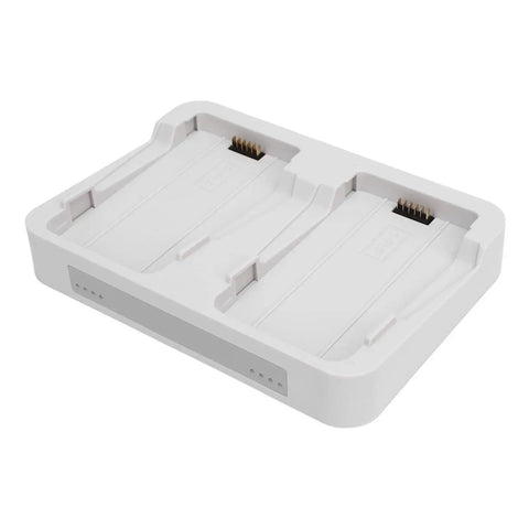 Dual Battery Charger Hub For Flip Drone 60W Fast Charging Station With Storage Mode And Power Bank Functionality Compact Portable Dual Port Adapter For On The Go Recharging, white