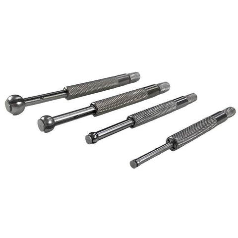 QWORK four-piece bore gauge set with telescoping, full-round gauges and knurled metal handles
