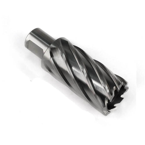 Oscarbide annular cutter with Weldon shank, 1-3/16 in dia, 2 in DOC for magnetic drill press (Amazon)
