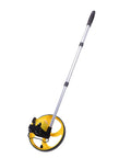 Baxnore 8 Inch Measuring Wheel with 0 9999.9 Meter Telescopic Pole, adjustable measuring tool with yellow wheel and silver pole.