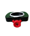 Single Head Outlet Kit For Soft Serve Ice Cream Machines With Caps Front Panel And Discharge Valve, Spare Parts Made For Quick, No Fuss Plug And Play Installation And Smooth, Reliable Discharging, front view