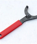 Bottom Bracket Tool Adjustable Pin Spanner And Lock Ring Wrench For Bicycle Repair with red handle, 16.3 cm, carbon steel.