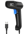 Handheld 1D 2D USB Barcode Scanner with Long Cable for POS and Mobile Payments Reads QR Codes PDF417 and Data Matrix