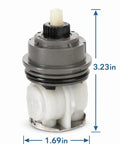 Cartridge Replacement Fits Monitor 17 Series Dual Function Shower Valve After 2006, 3.23x1.69 inches grey cap adapter.