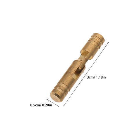 Beefy Heavy Duty Brass Cylinder Invisible Hinges Set 10 Pieces, 5mm Thick Fixed Concealed Barrel Hinges For Jewelry Boxes And Furniture